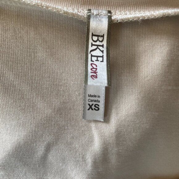 BKE Core women's size XS cream short sleeve pullover dressy casual stretchy top - Picture 7 of 8